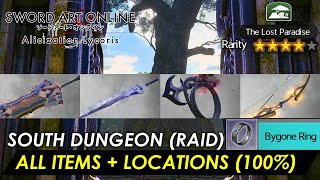 Sword Art Online Alicization Lycoris  SOUTH DUNGEON The Lost Paradise 100 RAID Full Guide [upl. by Neetsirhc]