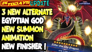 MASTER DUEL  NEW UPDATE  3 ALTERNATE ART EGYPTIAN GOD AND THEIR FINISHERS [upl. by Nnylaehs]