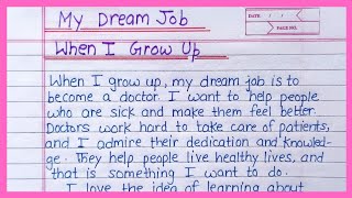 My Dream Job When I Grow Up Paragraph in 150 Words  CBSE Expression Series 2024 [upl. by Traweek823]