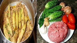 Keema Bharay Karelay  Mutton Keema Karela Recipe  Keema Karela  Stuffed Karela  Bitter Gourd [upl. by Alla]