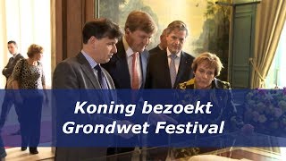 Koning WillemAlexander bezoekt Grondwet Festival in Den Haag 2014 [upl. by Asyen451]