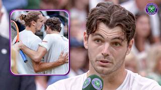 Revealing what was said at the net  Taylor Fritz  Fourth round Oncourt Interview  Wimbledon 2024 [upl. by Eelasor]