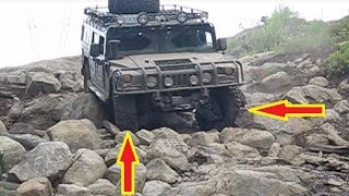 EXTREME 4X4 OFFROAD Hummer H1  Unbelievable Tie Rod Flexibility [upl. by Kyte]