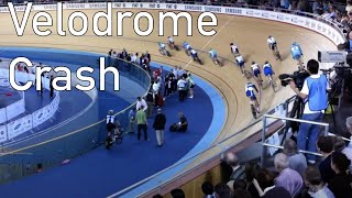 Velodrome Crash Aftermath at London 2012 Olympic Games Track [upl. by Charmion446]