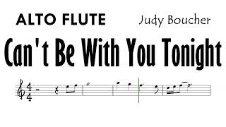 Cant Be With You Tonight ALTO FLUTE Sheet Music Backing Track Partitura Judy Boucher [upl. by Elleinnad829]