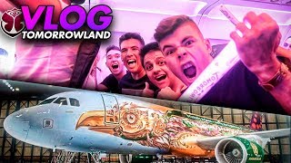 MI PRIMERA FIESTA EN UN AVIÓN TOMORROWLAND con YOUTUBERS Dualcoc [upl. by Gregorio]