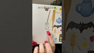 How to Paint a Rake in 16 Sec Tutorial🍂shorts shortsart art repost fall landscape workpaint [upl. by Nosydam]