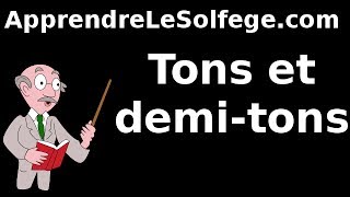 Tons et demi tons  apprendre le solfège et la musique [upl. by Longtin]