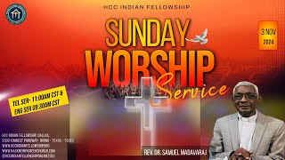 Sunday Service 3 Nov 2024 Rev Dr Samuel Madavaraj HCC Indian FellowshipDallasTeluguChurch [upl. by Zanas]