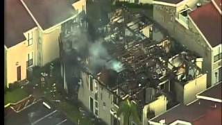 Fire destroys Tampa apartment building [upl. by Eillime]