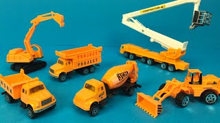 Action Play set Construction  Mighty Machines Bulldozer Excavator Dump Truck Cement Mixer Truck [upl. by Iaverne349]