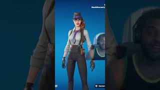 Zuri and gumshoe outfit on Fortnite with rock Mercury [upl. by Lemhaj]