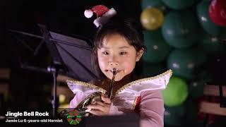 Jingle Bell Rock  Jamie Lu  6 years old Hornist [upl. by Jakoba]