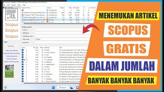 Cara Mencari Jurnal SCOPUS GRATIS dalam Jumlah Banyak [upl. by Paulette]