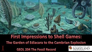 Lecture 14 First Impressions to Shell Games The Garden of Ediacara to the Cambrian Explosion [upl. by Perr]