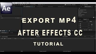 Export Mp4 for After Effects CC using Aftercodecs [upl. by Eimerej]