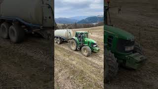 Spreading slurry 🚜John Deere 7530 amp Meprozet 🚜 agriculture farming jd johndeere [upl. by Inacana]