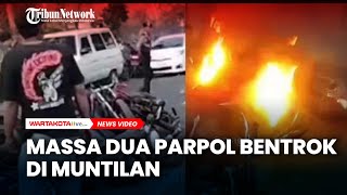 Massa Dua Parpol Bentrok di Muntilan Arus Kendaraan YogyaMagelang Dialihkan ke Jalur Aman [upl. by Harpp]