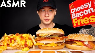 ASMR BACON BIG MAC amp CHEESY BACON FRIES  QP MUKBANG No Talking EATING SOUNDS  Zach Choi ASMR [upl. by Whitehouse]