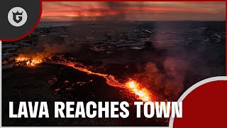 Volcano Watch 2024 Lava Reaches Grindavík Claims First Homes [upl. by Abdu]