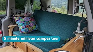 5 minute Minivan Camper tour an introduction [upl. by Doreg]