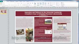 Microsoft Publisher Conference Poster Sessions [upl. by Nerraf727]