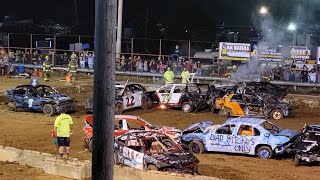 20210827 Hookstown Fair Demolition Derby H7 4 Cylinder [upl. by Nim945]