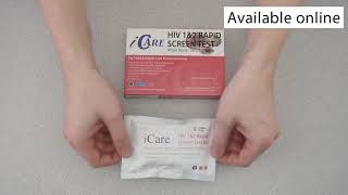 HIV home test  How to use iCare HIV Test kit  instruction [upl. by Ennaid]