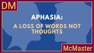 Aphasia A loss of words not thoughts [upl. by Zelten986]