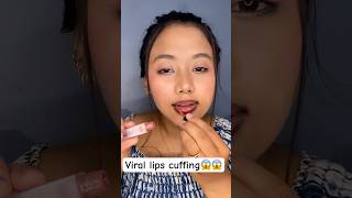 lips cuffing 👄😱virallipstickhack makeuptipsandtricks viralshort [upl. by Inva]