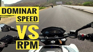 DOMINAR 400 SPEED TEST  SPEED VS RPM  BAJAJ DOMINAR 400 [upl. by Pederson440]