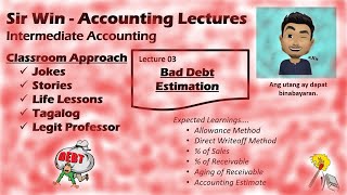 Lecture 03 Doubtful Accounts or Bad Debts Receivable Accounting Intermediate Accounting [upl. by Calla]