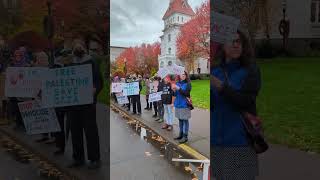 Corvallis Oregon Pro Palestine Rally in front of the courthouse November 11th 2023 [upl. by Olette]