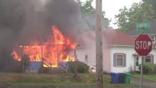 The First Pre Arrival House Fire Video Shot in HD on YouTube  with Interview of Lt Stew White PFampR [upl. by Toffey335]