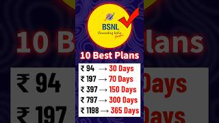 BSNL Plans 2024 shorts [upl. by Hanima]