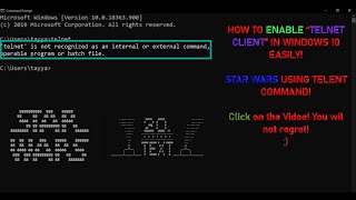 How To Install Telnet Client On Windows 1011 Tutorial [upl. by Annoiek]