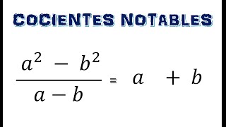 Cocientes Notables Segundo Caso [upl. by Harolda932]