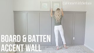 Board and Batten With Textured Walls  HomeWithStefani [upl. by Llevaj]