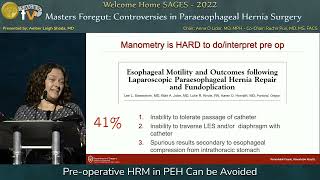 Preoperative HRM in PEH Can be Avoided [upl. by Hawkie]