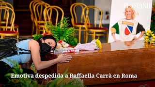 Así despidió Italia a la gran artista Raffaella Carrà en Roma [upl. by Noraha]