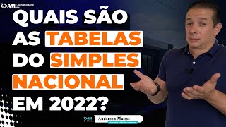 QUAIS SÃO AS TABELAS DO SIMPLES NACIONAL EM 2022 [upl. by Horwath]