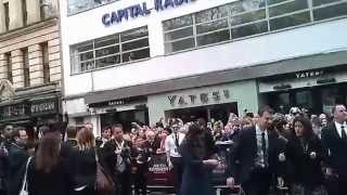 Theo James arriving at the UK Divergent Premiere [upl. by Atinrahc]