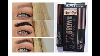 BROW TATTOO does it really work Testing Maybelline TATTOO BROW [upl. by Eniad]