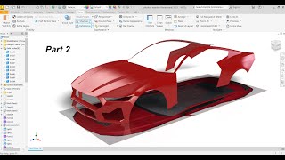 Surface  Freeform  Solid  Mustang  Inventor Studio  Part 2 [upl. by Aihsital]