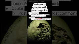 Features of symptomatic neurosyphilis [upl. by Ertha583]