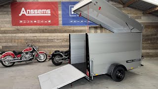 Anssems gesloten opbouw UltraLow ideale motortrailer [upl. by Rodenhouse]