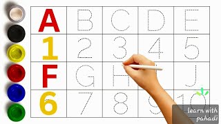 Learning 123 for kindergarten one two three 123 number 1 to 100 counting ABCDEF 1 to 20 counting [upl. by Weihs]