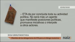 ETA anunció oficialmente su disolución y el quotfinal de su trayectoriaquot [upl. by Yvette]