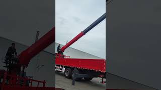 16 ton truck crane 55m 5section boom 350 horsepower， 2section boom singleout test automobile [upl. by Dunson146]