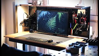 Building a Feature Packed Standing Desk with integrated Storage and Lights [upl. by Cindelyn]